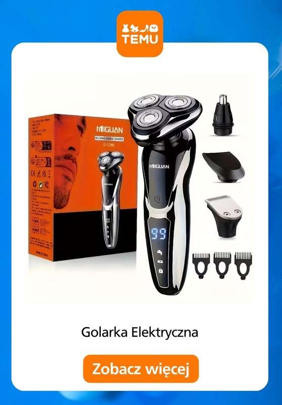 Temu - gazetka promocyjna Golarki elektryczne w supercenach od środy 29.10  - strona 13