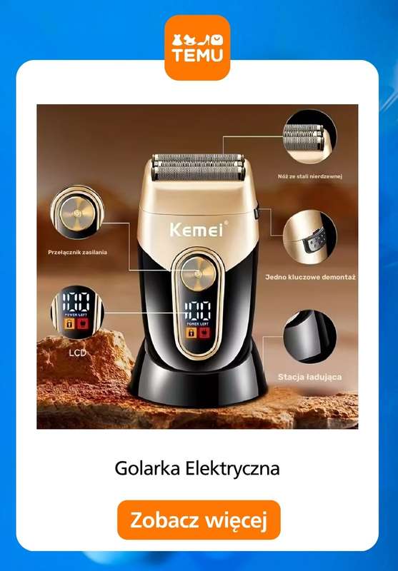 Temu - gazetka promocyjna Golarki elektryczne w supercenach od środy 29.10  - strona 12