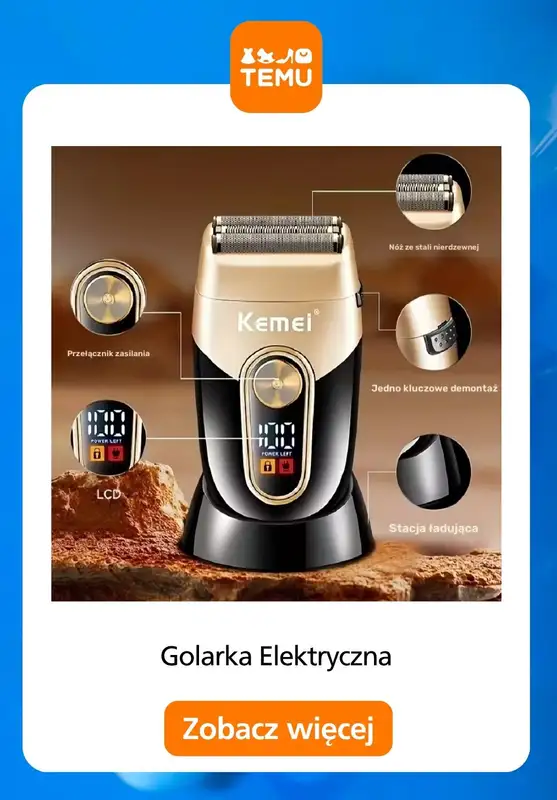 Temu - gazetka promocyjna Golarki elektryczne w supercenach od środy 29.10  - strona 12