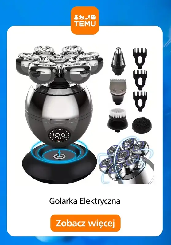 Temu - gazetka promocyjna Golarki elektryczne w supercenach od środy 29.10  - strona 7