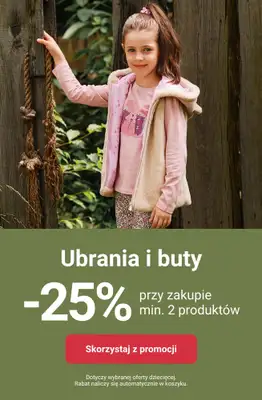 Smyk - gazetka promocyjna Ubrania i buty: -25% przy zakupie min. 2 produktów od środy 29.10 do poniedziałku 03.11 Smyk - gazetka promocyjna Ubrania i buty: -25% przy zakupie min. 2 produktów od środy 29.10 do poniedziałku 03.11