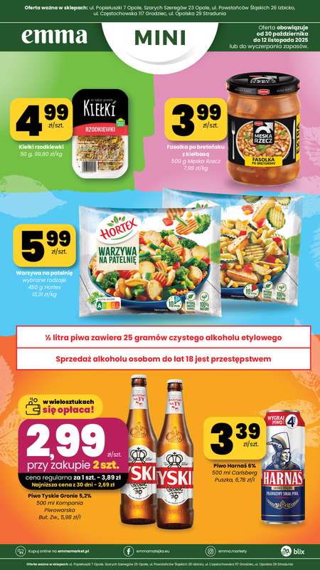 emma MARKET - gazetka promocyjna Plakaty promocyjne - Mini od czwartku 30.10 do 艣rody 12.11 - strona 3 emma MARKET - gazetka promocyjna Plakaty promocyjne - Mini od czwartku 30.10 do 艣rody 12.11 - strona 3