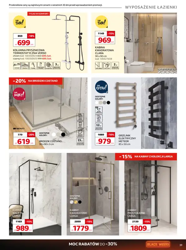 Komfort - gazetka promocyjna Gazetka od środy 29.10 do wtorku 02.12 - strona 39