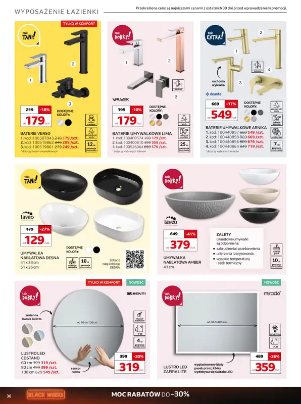 Komfort - gazetka promocyjna Gazetka od środy 29.10 do wtorku 02.12 - strona 36