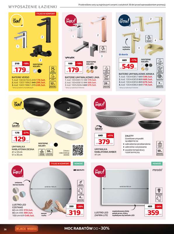 Komfort - gazetka promocyjna Gazetka od 艣rody 29.10 do wtorku 02.12 - strona 36 Komfort - gazetka promocyjna Gazetka od 艣rody 29.10 do wtorku 02.12 - strona 36