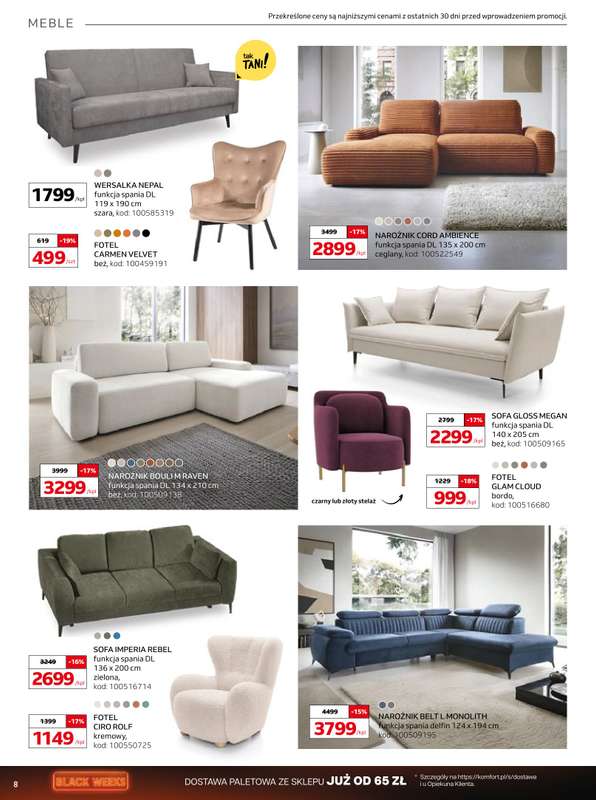 Komfort - gazetka promocyjna Gazetka od środy 29.10 do wtorku 02.12 - strona 8 Komfort - gazetka promocyjna Gazetka od środy 29.10 do wtorku 02.12 - strona 8