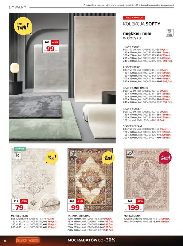 Komfort - gazetka promocyjna Gazetka od środy 29.10 do wtorku 02.12 - strona 12