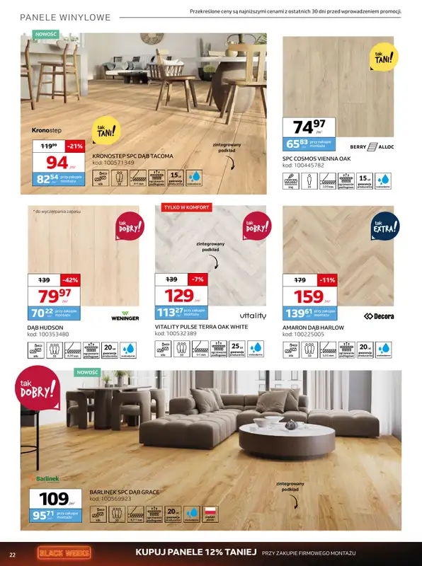 Komfort - gazetka promocyjna Gazetka od środy 29.10 do wtorku 02.12 - strona 22