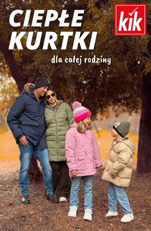 KiK - gazetka promocyjna Ciepłe kurtki dla całej rodziny od środy 29.10 