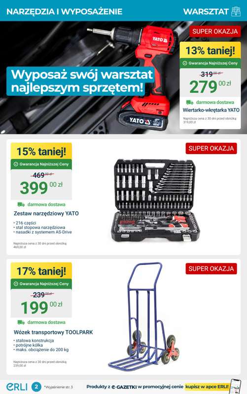 Erli - gazetka promocyjna Wielka promocja: warsztat i ogród! od czwartku 30.10 do niedzieli 02.11 - strona 2