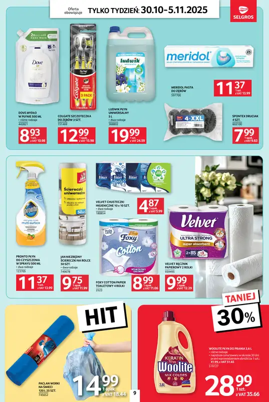 Selgros - gazetka promocyjna Jeszcze więcej super promocji! od czwartku 30.10 do środy 05.11 - strona 9