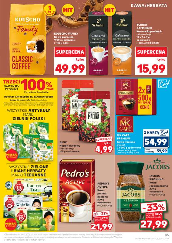Kaufland - gazetka promocyjna Oferta Kaufland od 艣rody 29.10 do 艣rody 05.11 - strona 45 Kaufland - gazetka promocyjna Oferta Kaufland od 艣rody 29.10 do 艣rody 05.11 - strona 45