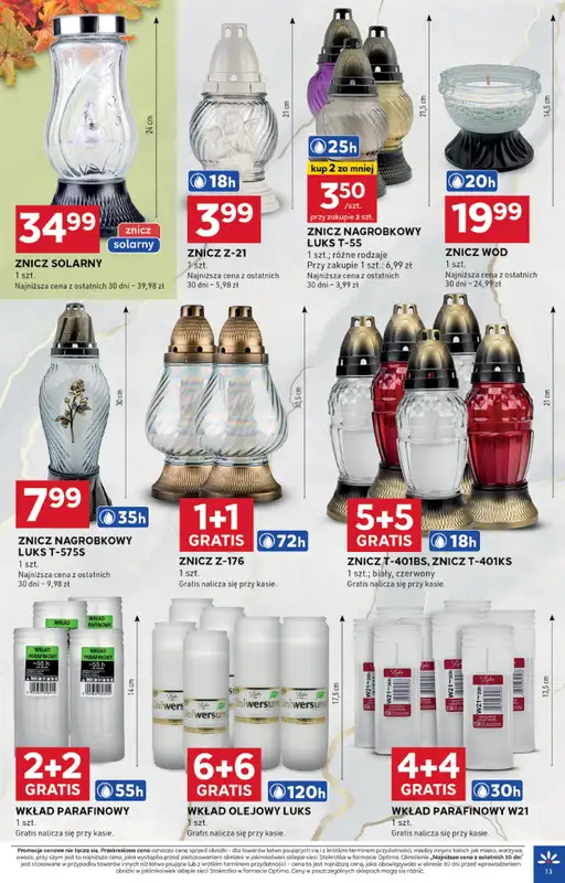 Stokrotka - gazetka promocyjna Gazetka Optima od czwartku 30.10 do środy 05.11 - strona 13