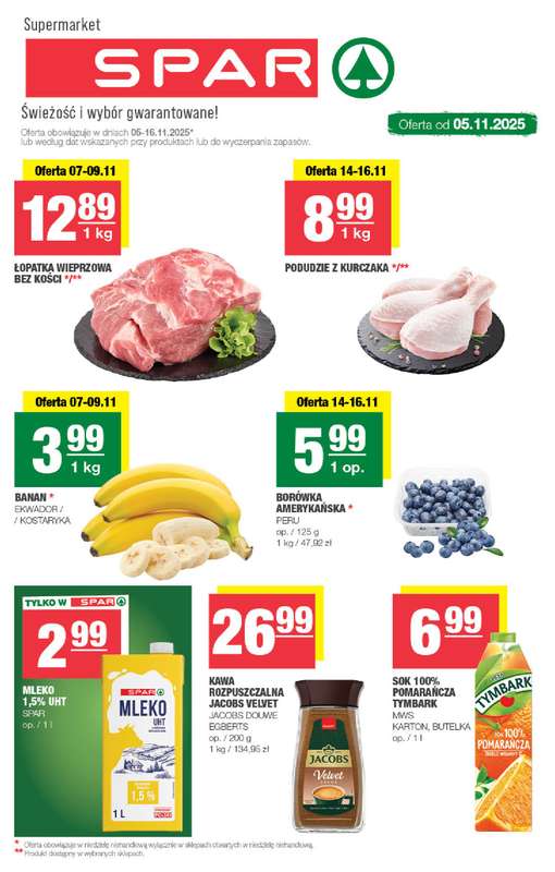 SPAR - gazetka promocyjna Gazetka Spar od środy 05.11 do niedzieli 16.11
