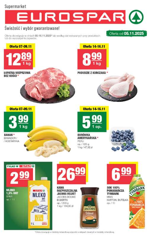 SPAR - gazetka promocyjna Gazetka Eurospar od środy 05.11 do niedzieli 16.11