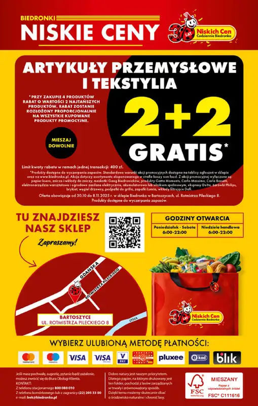 Biedronka - gazetka promocyjna BIEDRONKA WIELKIE OTWARCIE! BARTOSZYCE, ul. Rotmistrza Pileckiego 8 od czwartku 30.10 do soboty 08.11 - strona 8