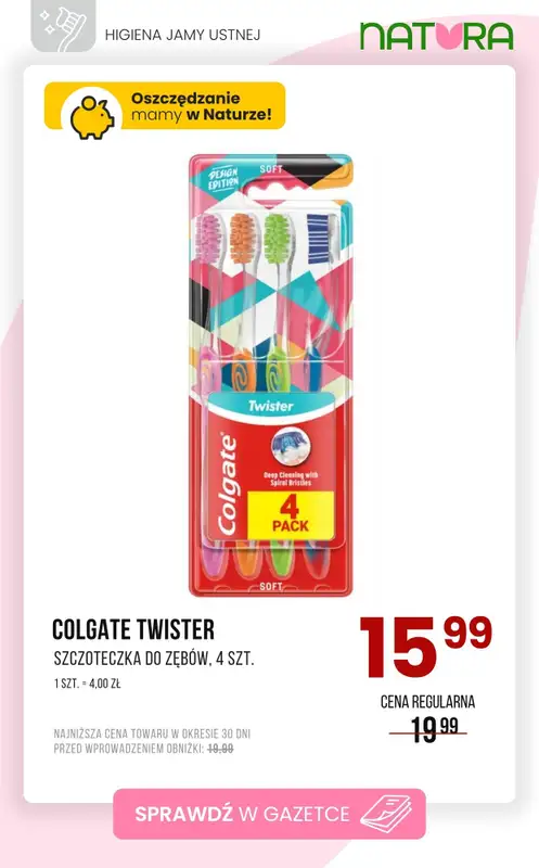 Drogerie Natura - gazetka promocyjna Szczoteczki i pasty do zębów - SUPERCENY! od środy 29.10 do niedzieli 09.11 - strona 3