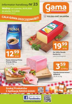 Gama - gazetka promocyjna Gazetka od czwartku 30.10 do wtorku 11.11