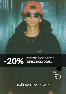 BEST SALE - gazetka promocyjna Diverse | -20% na wszystko od środy 29.10  BEST SALE - gazetka promocyjna Diverse | -20% na wszystko od środy 29.10