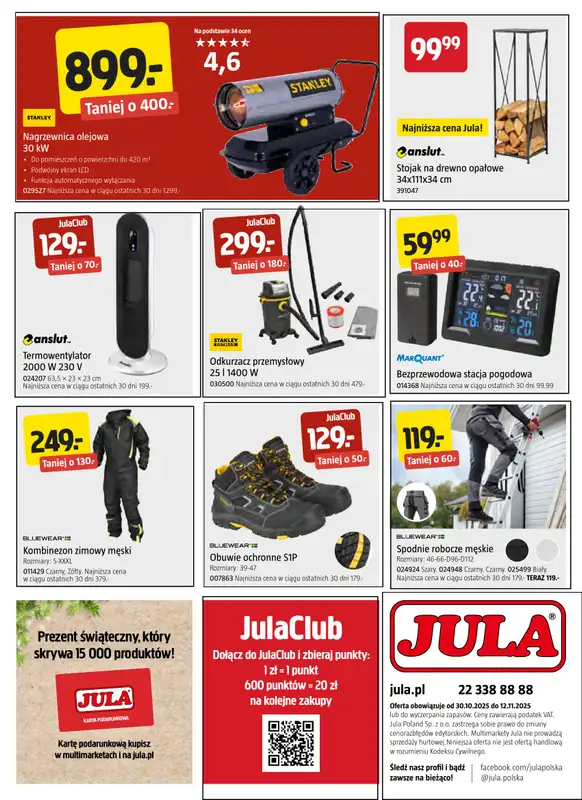 Jula - gazetka promocyjna Gazetka od czwartku 30.10 do środy 12.11 - strona 13