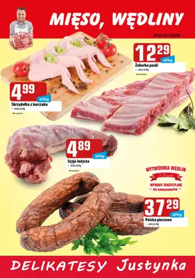 Delikatesy Justynka - gazetka promocyjna Plakaty promocyjne od czwartku 30.10 do niedzieli 02.11 Delikatesy Justynka - gazetka promocyjna Plakaty promocyjne od czwartku 30.10 do niedzieli 02.11