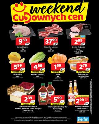 Delfin - gazetka promocyjna Weekend cudownych cen od czwartku 30.10 do niedzieli 02.11
