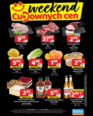 Delfin - gazetka promocyjna Weekend cudownych cen od czwartku 30.10 do niedzieli 02.11