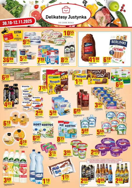Delikatesy Justynka - gazetka promocyjna Plakaty promocyjne od czwartku 30.10 do środy 12.11 - strona 3