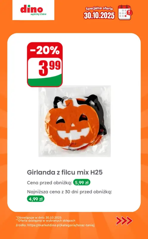 Dino - gazetka promocyjna Specjalna oferta na 30.10.2025 - promocje spoza gazetki od czwartku 30.10 do czwartku 30.10 - strona 9