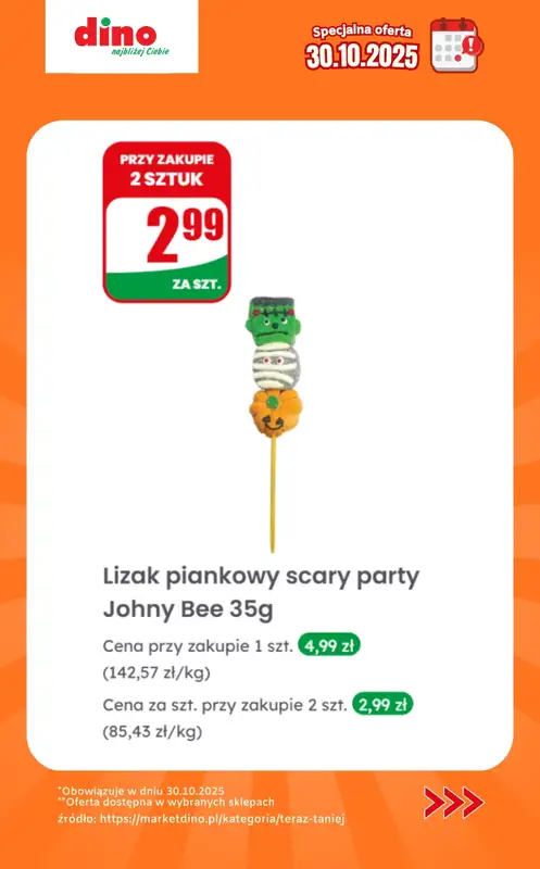 Dino - gazetka promocyjna Specjalna oferta na 30.10.2025 - promocje spoza gazetki od czwartku 30.10 do czwartku 30.10 - strona 7