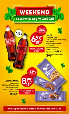 Żabka - gazetka promocyjna Gazetka weekendowa od piątku 31.10 do niedzieli 02.11 Żabka - gazetka promocyjna Gazetka weekendowa od piątku 31.10 do niedzieli 02.11