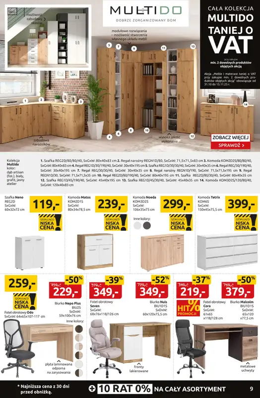 Black Red White - gazetka promocyjna Black Weeks do -55% na setki mebli i dodatków. od czwartku 30.10 do niedzieli 16.11 - strona 9