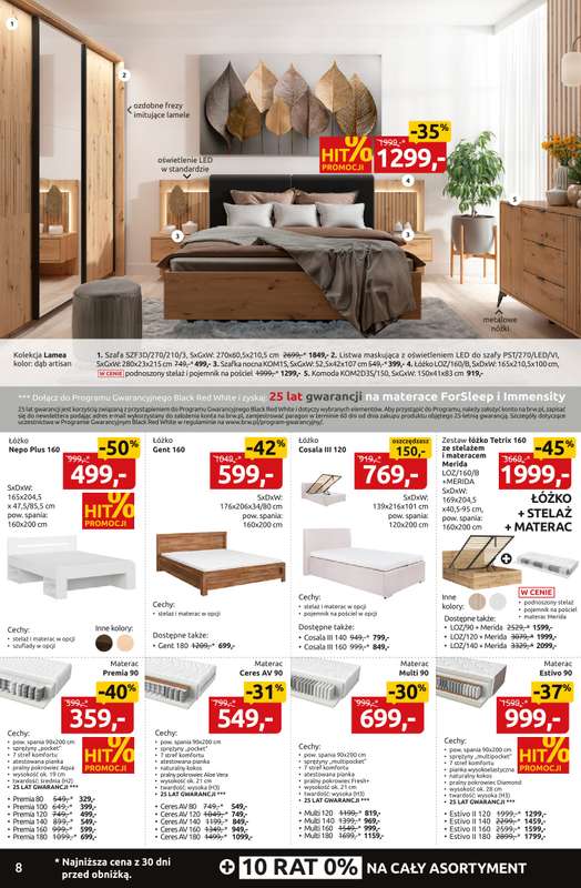 Black Red White - gazetka promocyjna Black Weeks do -55% na setki mebli i dodatków. od czwartku 30.10 do niedzieli 16.11 - strona 8