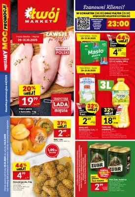 Twój Market - gazetka promocyjna Gazetka od środy 29.10 do wtorku 04.11 Twój Market - gazetka promocyjna Gazetka od środy 29.10 do wtorku 04.11