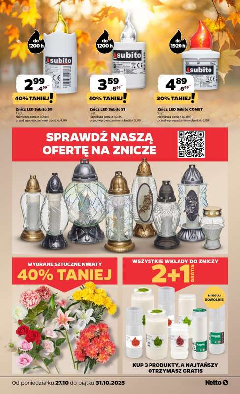 #ZNICZE - gazetka promocyjna Netto I Wszystkich Świętych od poniedziałku 27.10 do piątku 31.10 - strona 3