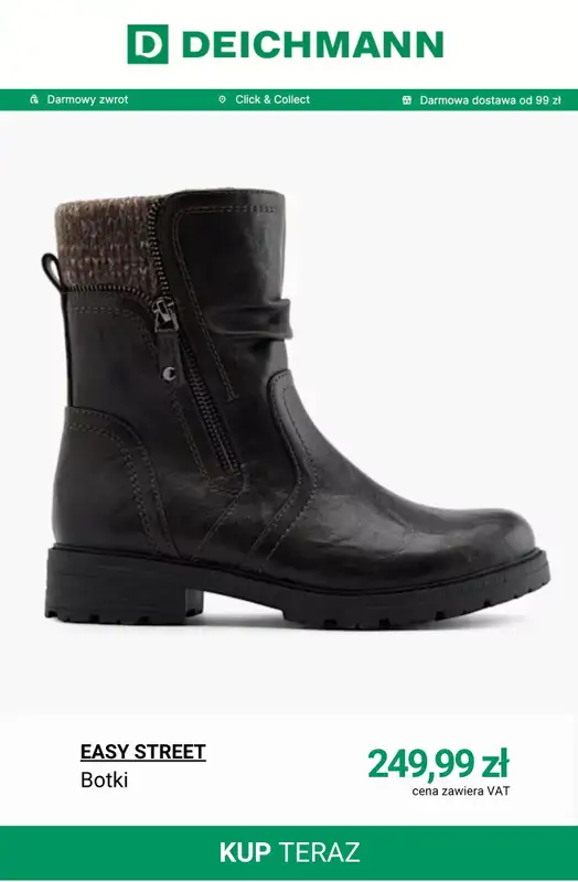 Deichmann - gazetka promocyjna Komfortowe botki od piątku 31.10  - strona 12