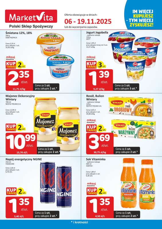 Marketvita - gazetka promocyjna Wielopaki od czwartku 06.11 do środy 19.11