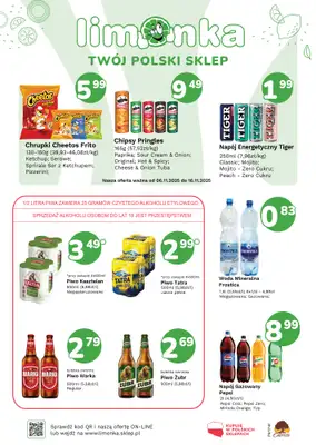 Limonka - gazetka promocyjna Plakat promocyjny od czwartku 06.11 do niedzieli 16.11