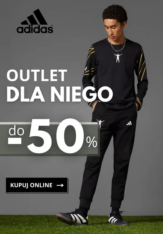 Adidas - gazetka promocyjna Outlet dla niego do -50% od czwartku 30.10 do poniedziałku 10.11