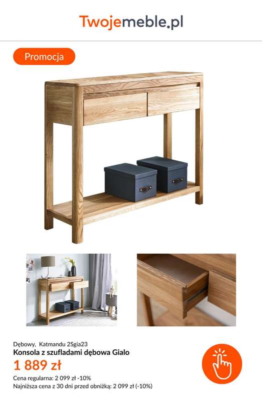 BEST SALE - gazetka promocyjna Twoje Meble | Do -25% na meble DREWNIANE od czwartku 30.10  - strona 4