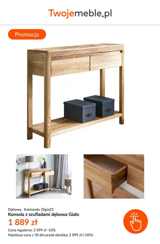 BEST SALE - gazetka promocyjna Twoje Meble | Do -25% na meble DREWNIANE od czwartku 30.10  - strona 4