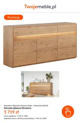 BEST SALE - gazetka promocyjna Twoje Meble | Do -25% na meble DREWNIANE od czwartku 30.10  - strona 9 BEST SALE - gazetka promocyjna Twoje Meble | Do -25% na meble DREWNIANE od czwartku 30.10  - strona 9