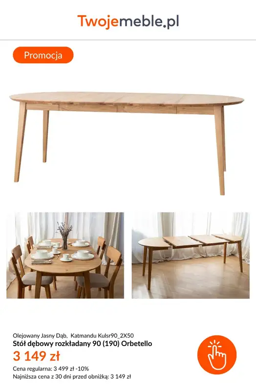 BEST SALE - gazetka promocyjna Twoje Meble | Do -25% na meble DREWNIANE   - strona 3