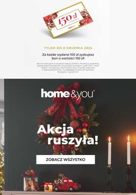 home&you - gazetka promocyjna Akcja bon 150 zł od czwartku 30.10 do poniedziałku 08.12