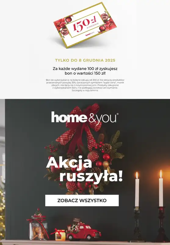 home&you - gazetka promocyjna Akcja bon 150 zł  