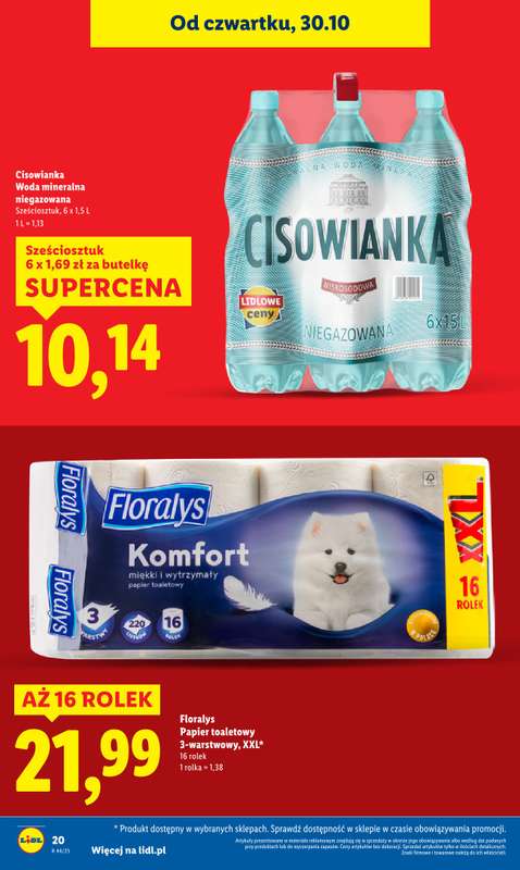Lidl - gazetka promocyjna Oferta od czwartku od czwartku 30.10 do pi膮tku 31.10 - strona 20 Lidl - gazetka promocyjna Oferta od czwartku od czwartku 30.10 do pi膮tku 31.10 - strona 20