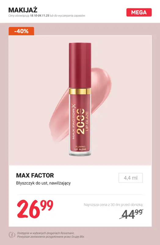 Rossmann - gazetka promocyjna Produkty min. 40% TANIEJ od soboty 01.11 do wtorku 04.11 - strona 10