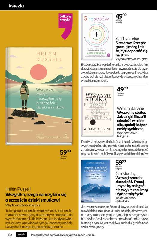 Empik - gazetka promocyjna Tom kultury: książki od środy 29.10 do wtorku 11.11 - strona 52