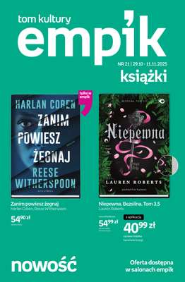Empik - gazetka promocyjna Tom kultury: książki od środy 29.10 do wtorku 11.11