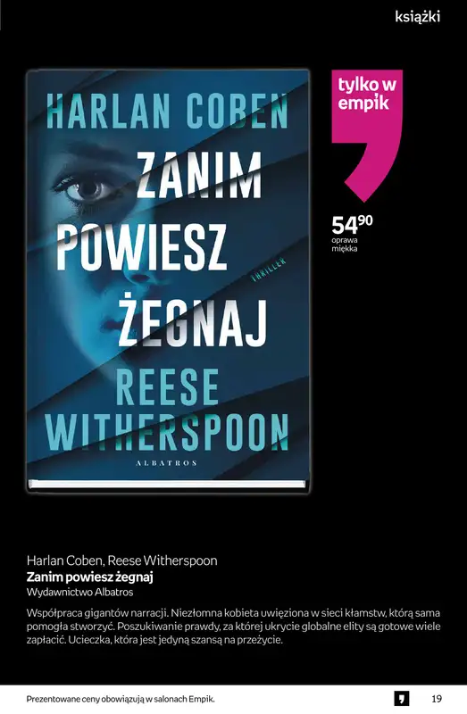 Empik - gazetka promocyjna Tom kultury: książki od środy 29.10 do wtorku 11.11 - strona 19